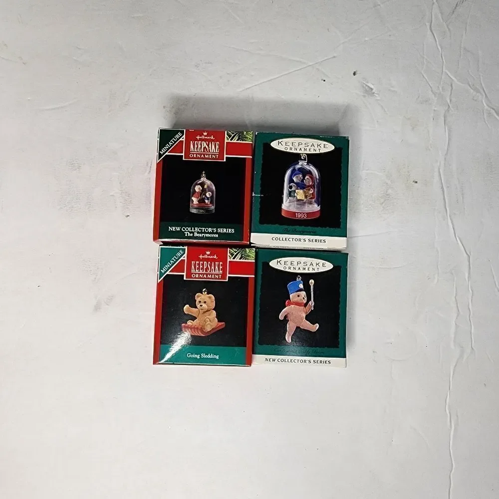 Hallmark vintage 1990s mini Hallmark ornaments 4 ornaments bears theme